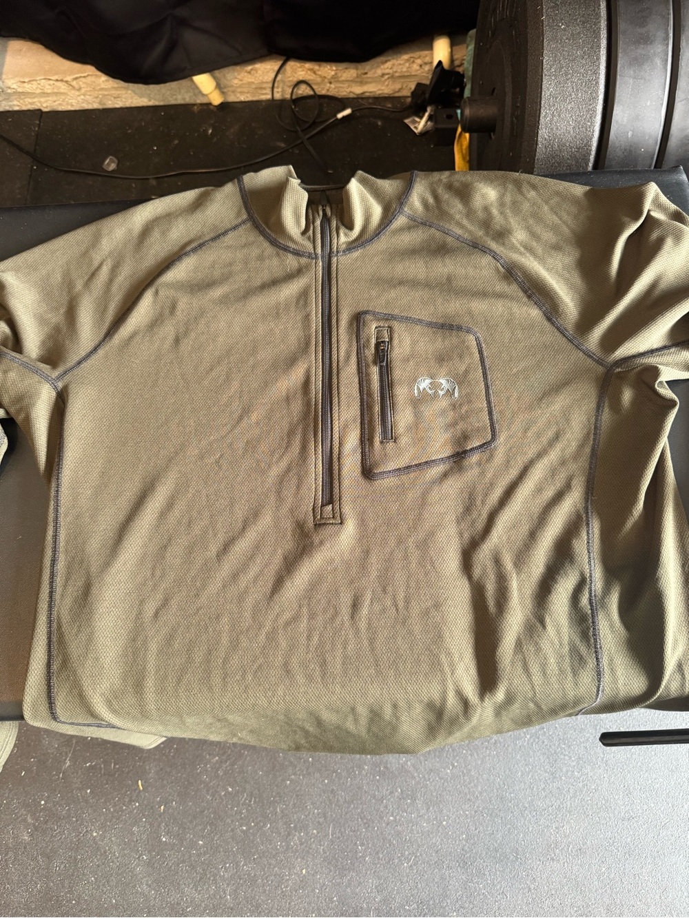 Men's Kuiu Olive Quarter-Zip Performance Sweater